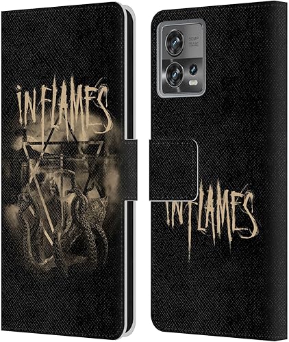 Miniatura 8 de Head Case Designs Officially Licensed in Flames Creature Metal Grunge Leather Book Wallet Case Cover Compatible with Motorola Moto Edge 30 Fusion