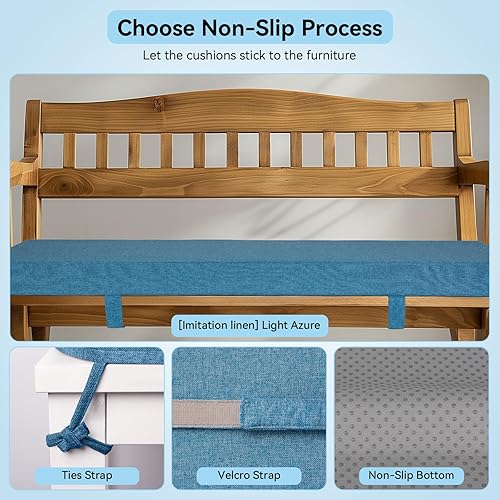 Miniatura 5 de Cojín de banco regular personalizado, tela personalizada de comodidad, durabilidad, impermeable, color y estilo, muebles de asiento largo para