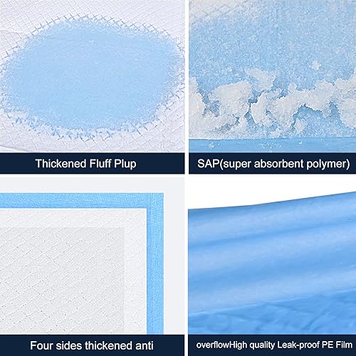 Miniatura 7 de Boscute XXL gruesa de 6 capas de 30 x 36 pulgadas, almohadillas de entrenamiento para mascotas + almohadillas de carbón para cachorros de control de