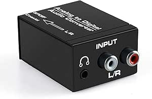 avedio links Analog to Digital Audio Converter, RCA Analog to Digital Optical Toslink Coaxial Audio Adapter