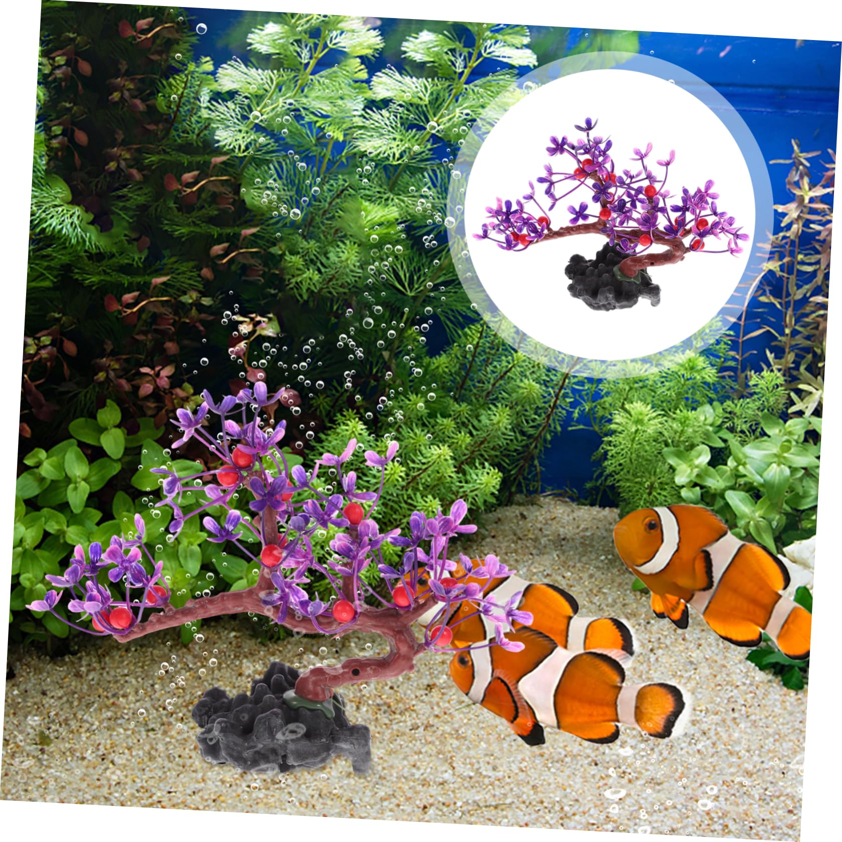 Kisangel 4stücke Aquarium Dekorative Pflanzen Künstliche Wasserpflanze Für Fischbecken Realistische Aquarienpflanze Für Aquascaping Büro-Dekoration