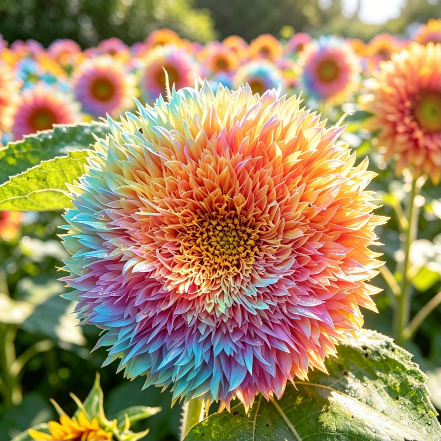 Teddy Bear Sunflower kernels-Mixed Color-Excellent Display-Perennial,Thrives in The Garden-500pcs-K