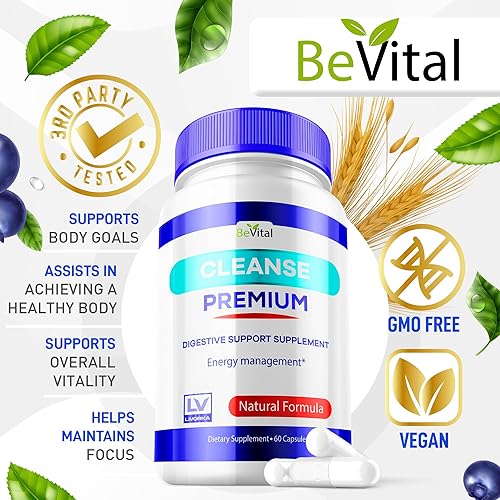 Miniatura 2 de Paquete de 3  Bevital Cleanse Premium, Cleanse Premium, Digestión Bevital Saludable, Fórmula Bevital Advanced Cleanse 180 cápsulas durante 90 días,