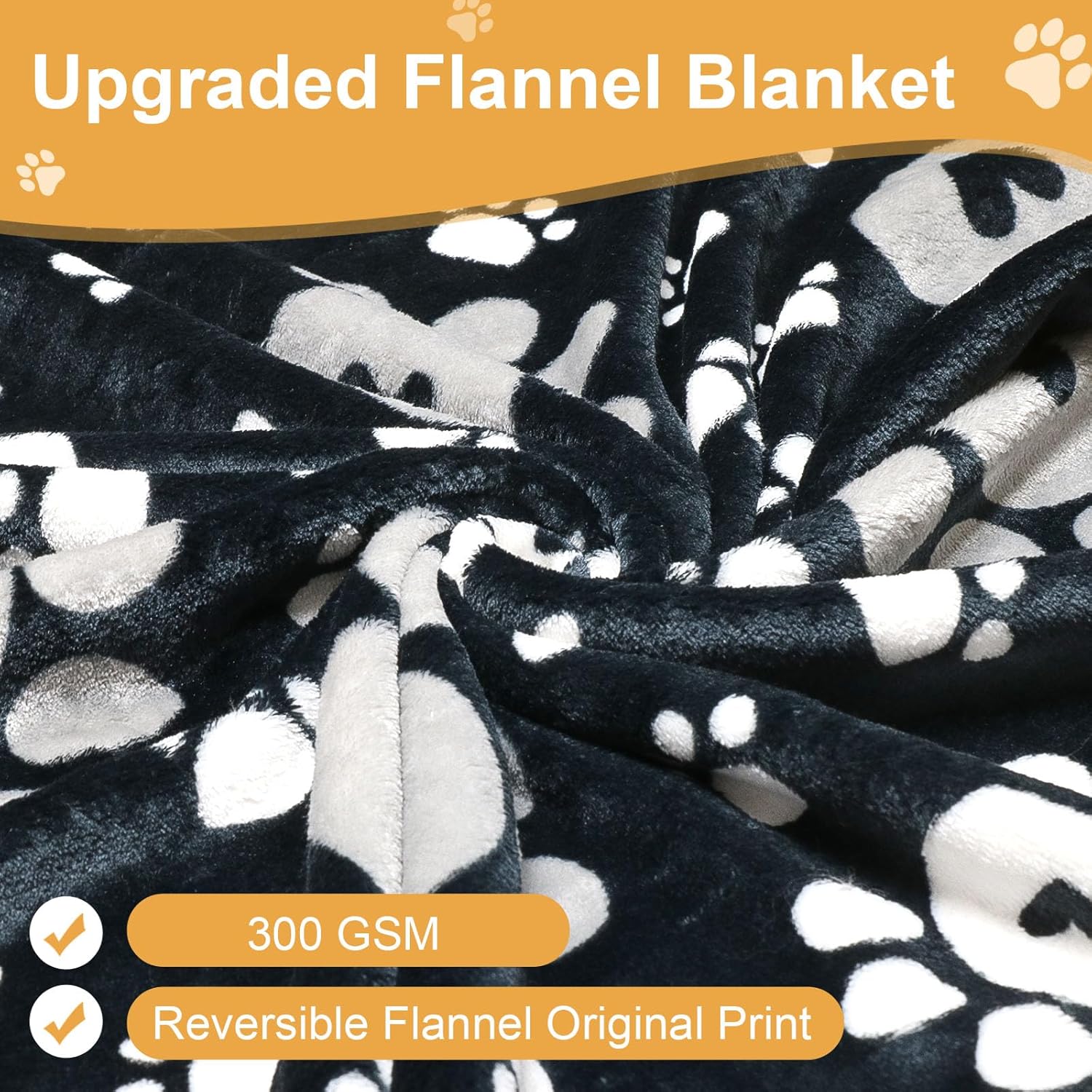 Dog Blankets 3 Pack for Large Medium Pet Cat, Soft Fuzzy Washable Blanket, 41 x 31 inch, Dog Blanket for Dogs Kennels & Beds, Sofas, Furniture, Gifts Puppy Essentials, Black/Brown/Gray
