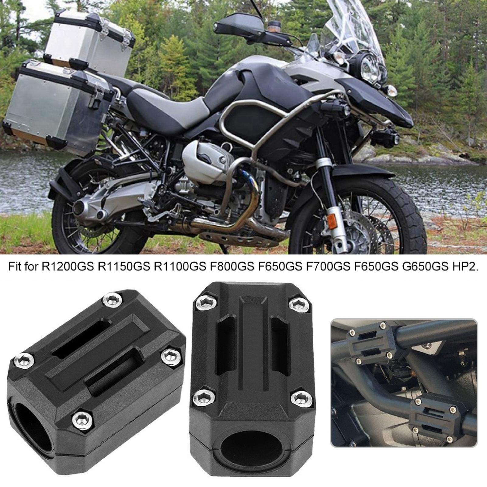 Fydun Bloques de protección de parachoques 5 pares decoración de protección de bloque de parachoques de protección de motor de motocicleta 22/25 / 28mm apto para R1200GS R1150GS