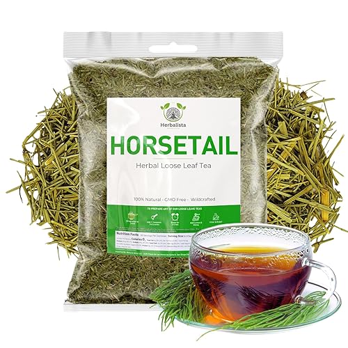 Herbalista Nature - Té de cola de caballo suelto prémium (4 onzas, 3.99 oz), té de hierbas 100% natural de cola de caballo, hierba para afeitar,