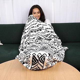 PediPocket Patented Foot Pocket Blanket - 50â€ x 70â€ with 20â€ Deep Foot Pocket, Plush Velvety Fleece Blanket - Everyday Luxurious Comfort, Machine Washable, Great Gift Idea - Nifty Navajo