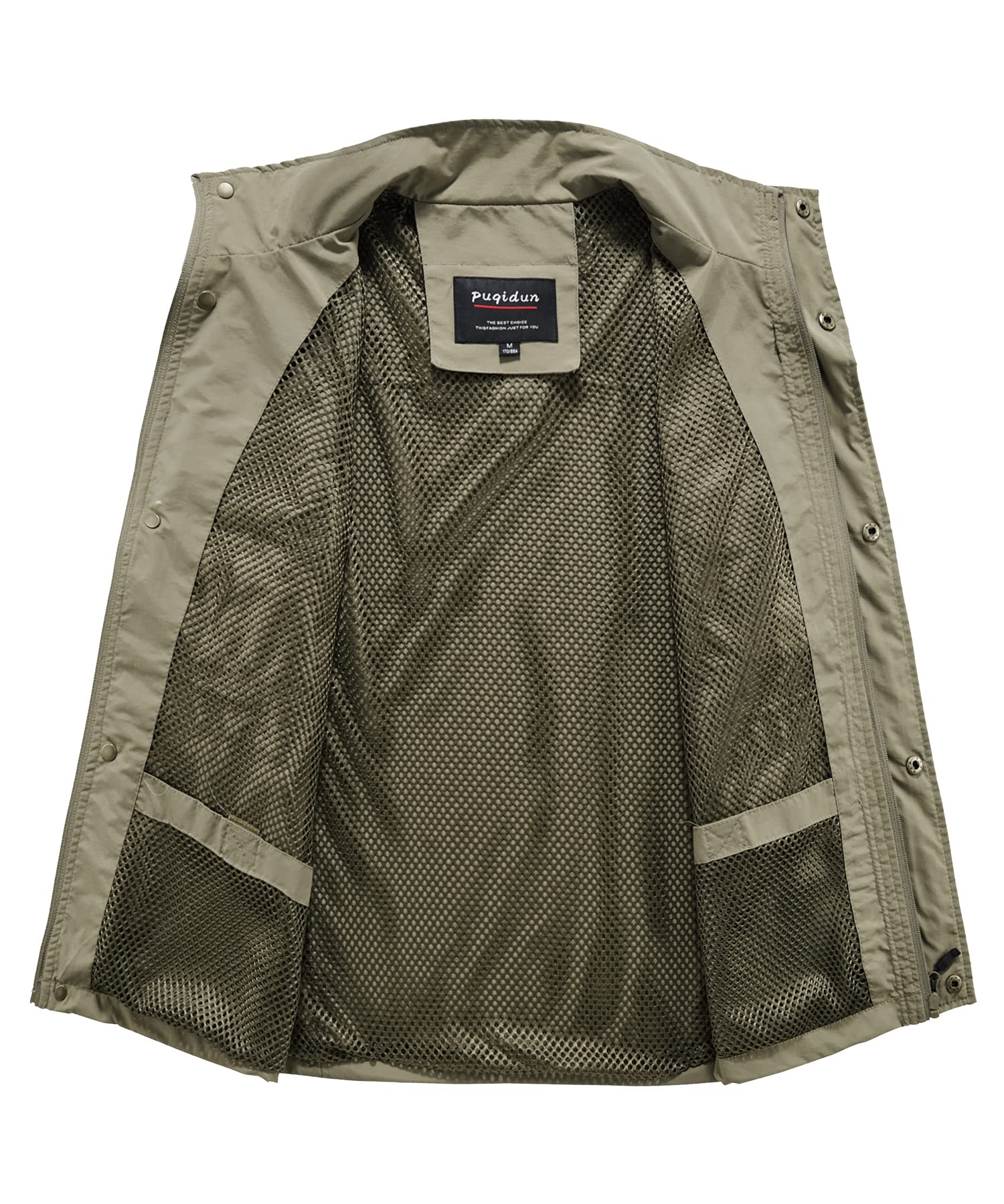 Chaleco de pesca de secado rápido para hombre Táctica Chaleco de Trabajo con múltiples bolsillos Aire Libre Respirable Chaleco chaqueta sin mangas para Cámping Fotografía Viajes