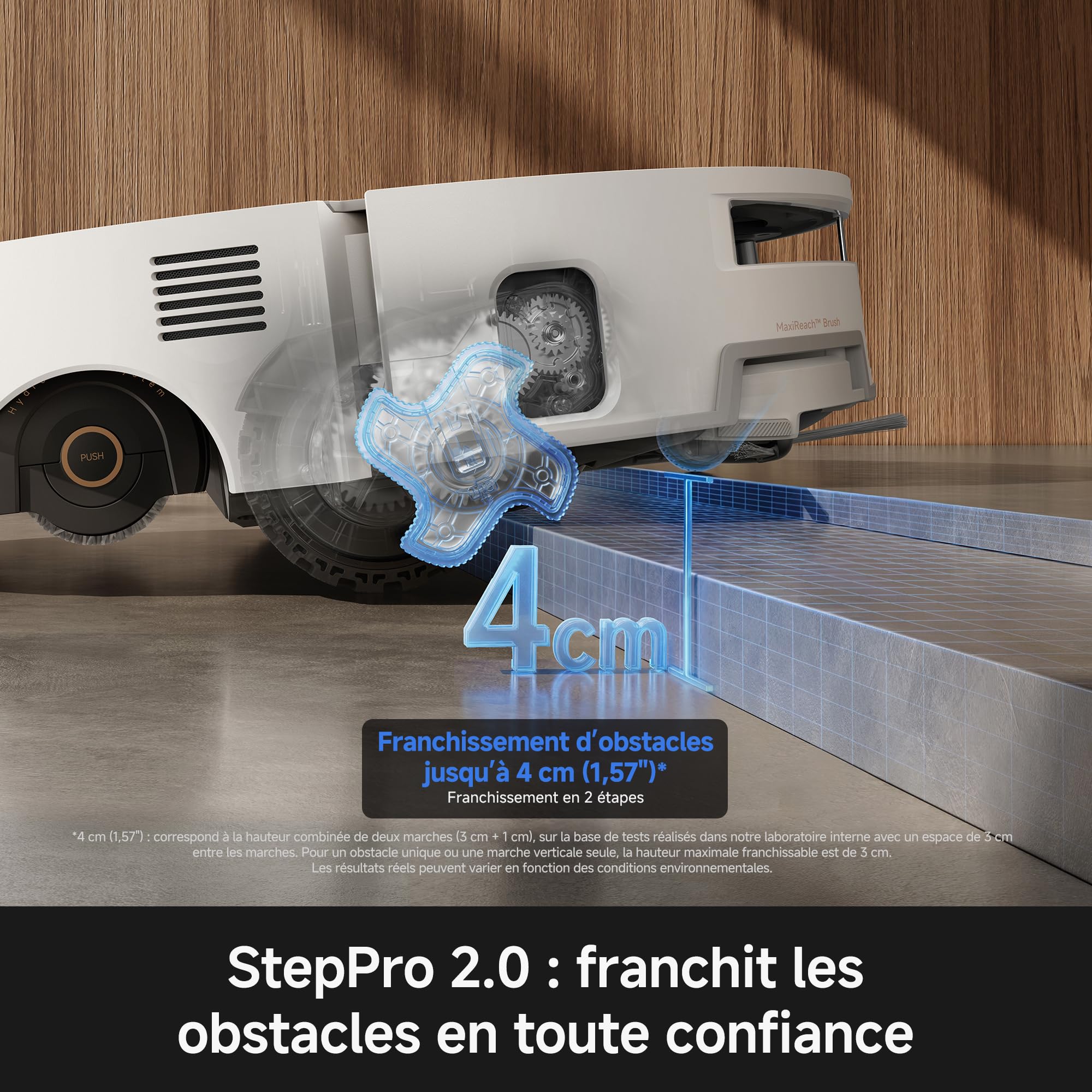 MOVA S70 Ultra Roller Robot aspirateur Laveur 32 000 Pa avec Lavage HydroForce, Navigation CovertSense, Technologie AutoShield, Double Anti-emmêlement, Commande vocale et Station Tout-en-Un