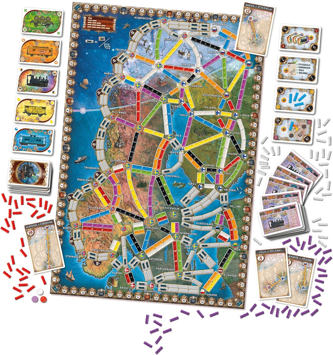 Days of Wonder, Treno per treno: luci polari, gioco di famiglia, 2-5 giocatori, 8+ anni, 30-60 minuti, tedesco