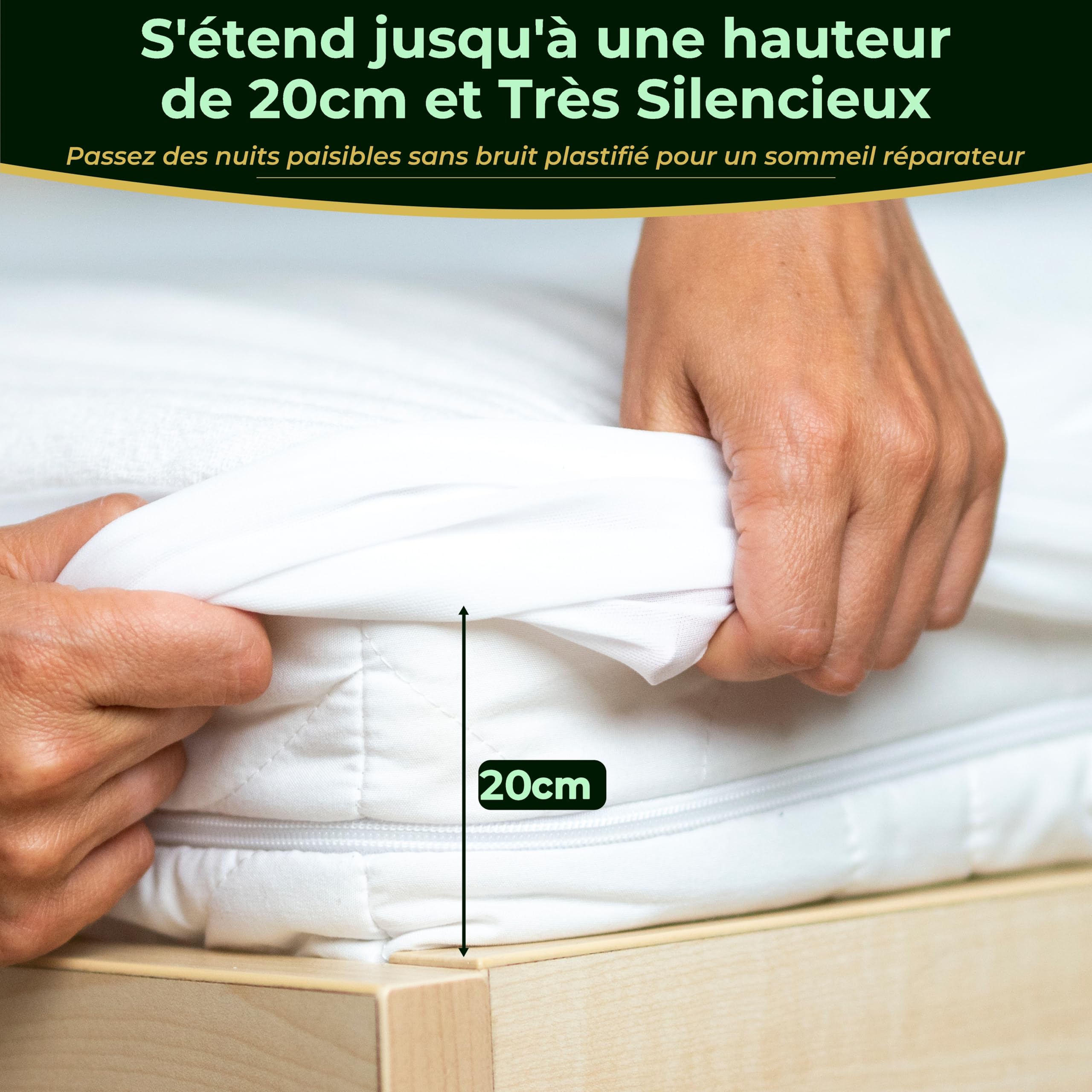 Lot de 2 | Protege Matelas Bebe 70x140 cm | Alese Impermeable 100% Bambou | Naturellement Anti Acarien | Certifié Oeko-Tex