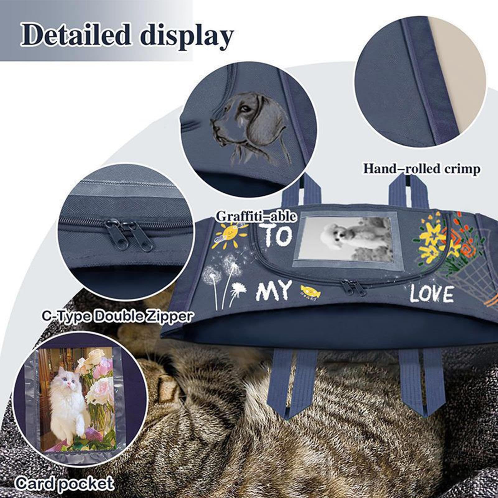 Cercot pour animaux pour l'enterrement - cercueil commémoratif biodégradable pour chiens et chats, avec des poignées pour les funérailles, le transport ou la tenue temporaire. Ajustement petit, moyen