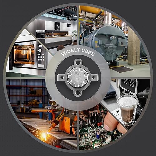 Miniatura 6 de Awozkcd ULCUL KSD301 Interruptor Térmico de 125V 16A, Termostato de Disco Bimetálico de 240C464F Apagado y 210C410F Encendido, Interruptor Térmico