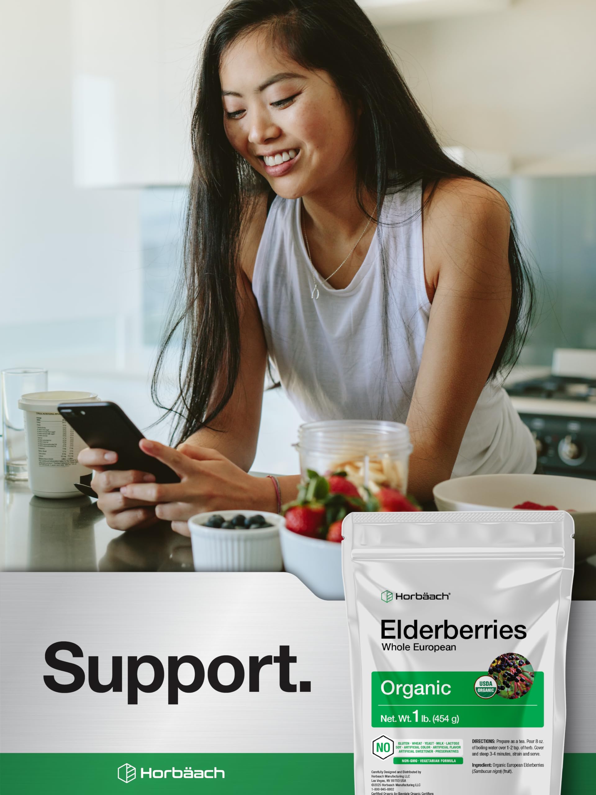 Horbaach Organic Dried Elderberries | 1lb Bulk — Amazon image 5