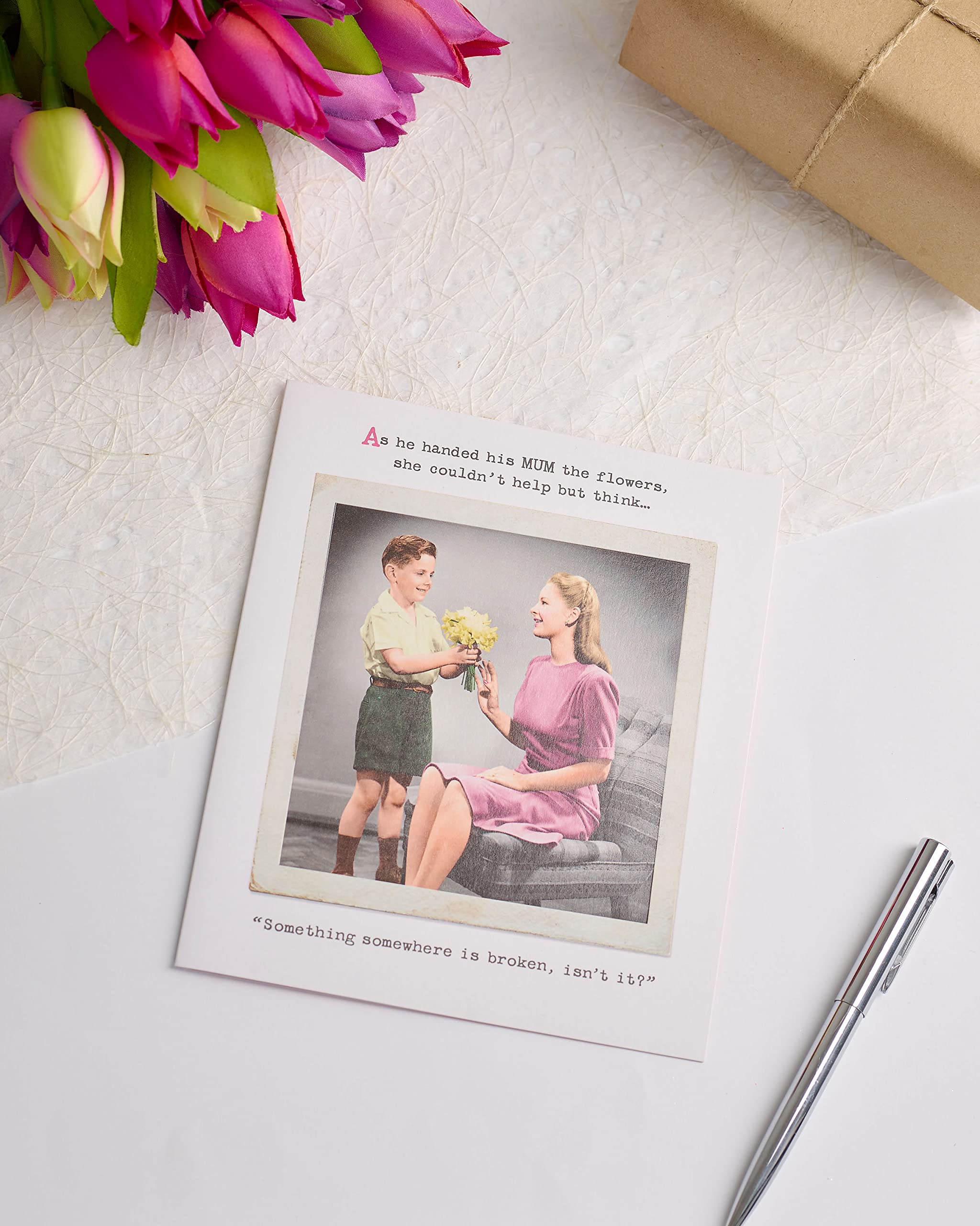 UK Greetings Mother's Day Card With Envelope - Funny Design, Cranberry, 159x184mm - Image 2