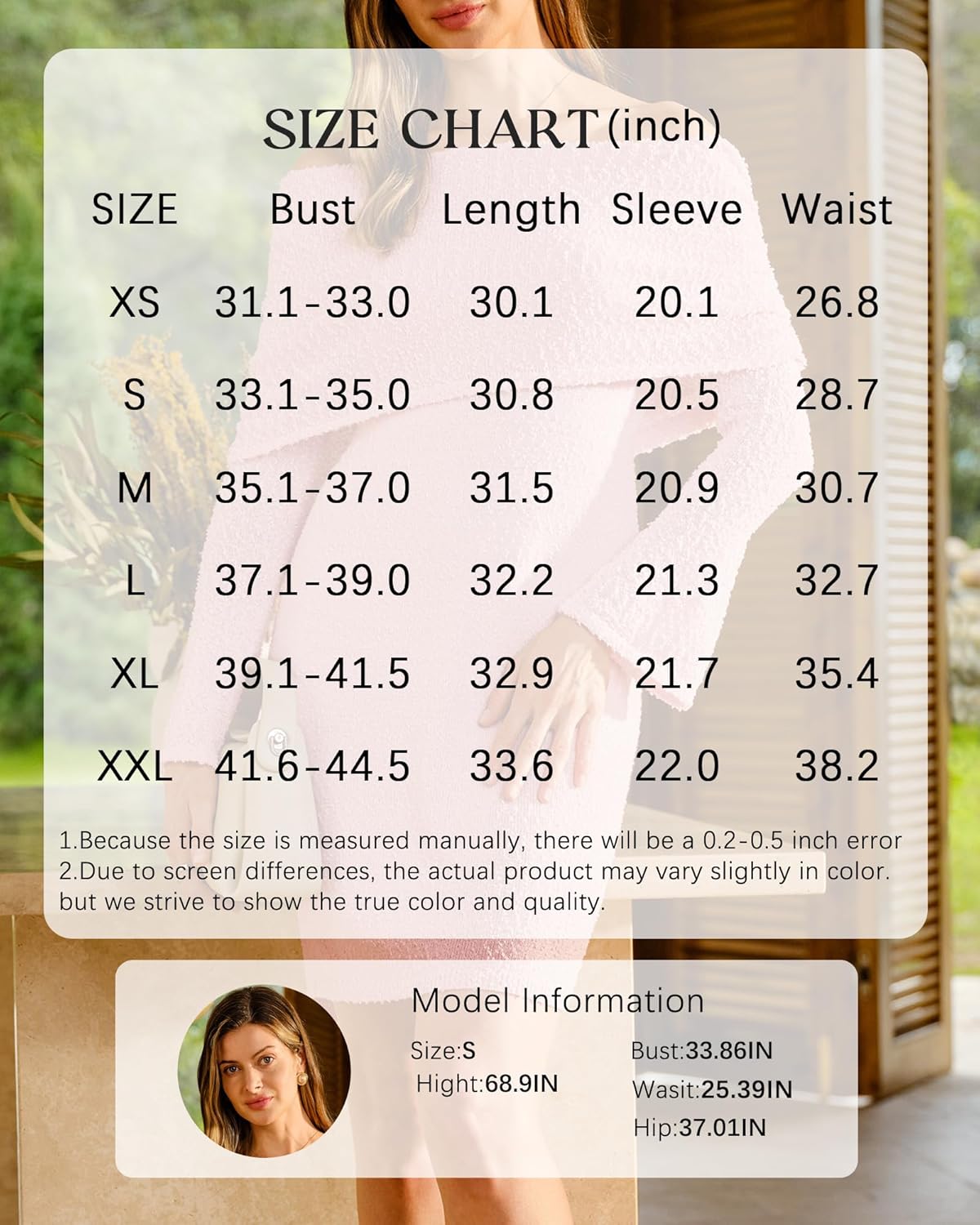 Arach&Cloz Women's Wool Blend Long Sleeve Off Shoulder Sweater Dresses 2025 - Image 7