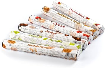 مجموعة هدايا البخور Stamford Premium Floral Hex Range 120 عصا | الأفضل للتنقية والاسترخاء والإيجابية واليوغا والتأمل |