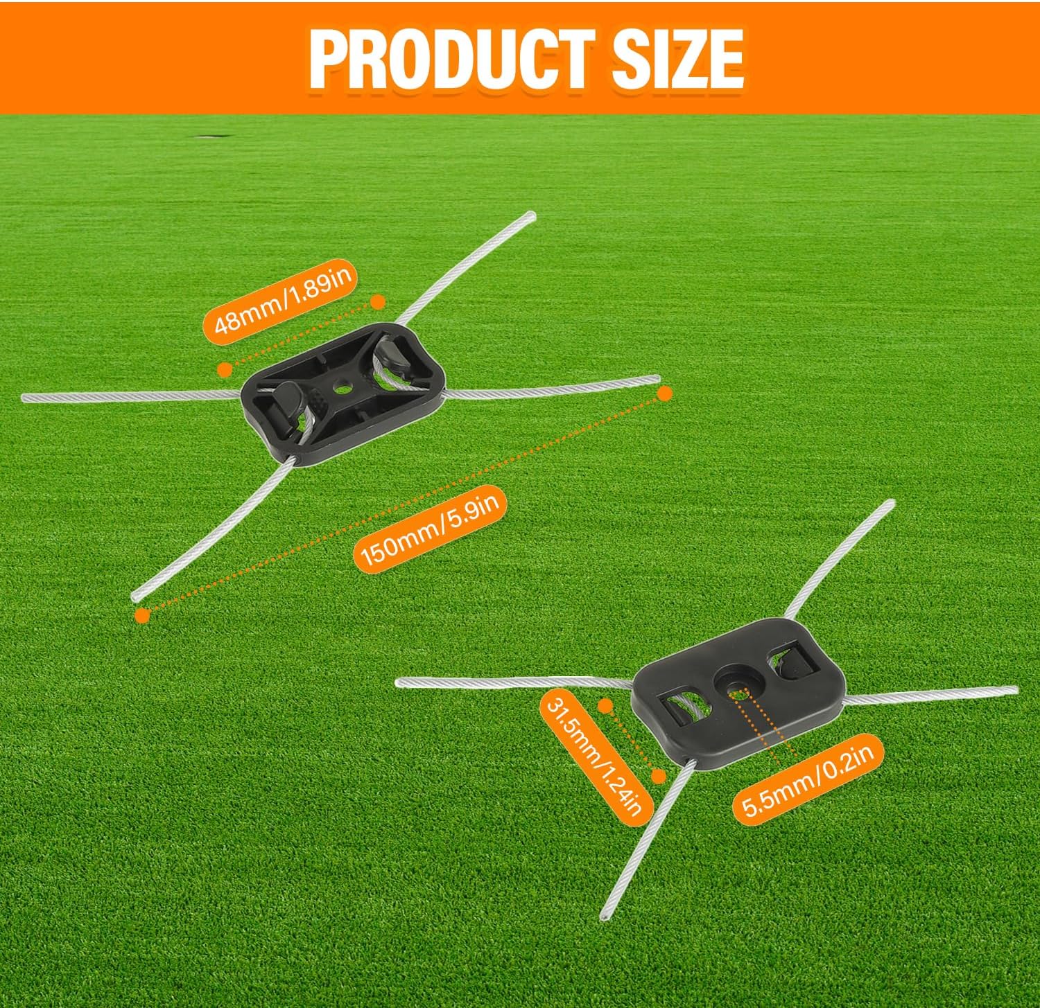 0.2inch/ 5mm String Trimmer Head Electric Weed Trimmer Blade image 2