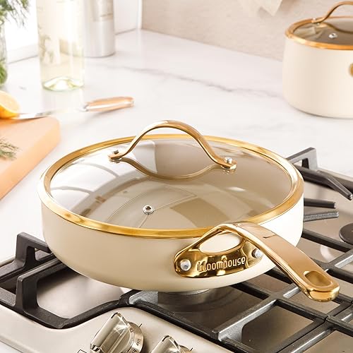 Miniatura 3 de Bloomhouse - Two Time Oprah's Favorite Things Winner - Sartén antiadherente de cerámica antiadherente de aluminio resistente de 10 pulgadas sin PFA,