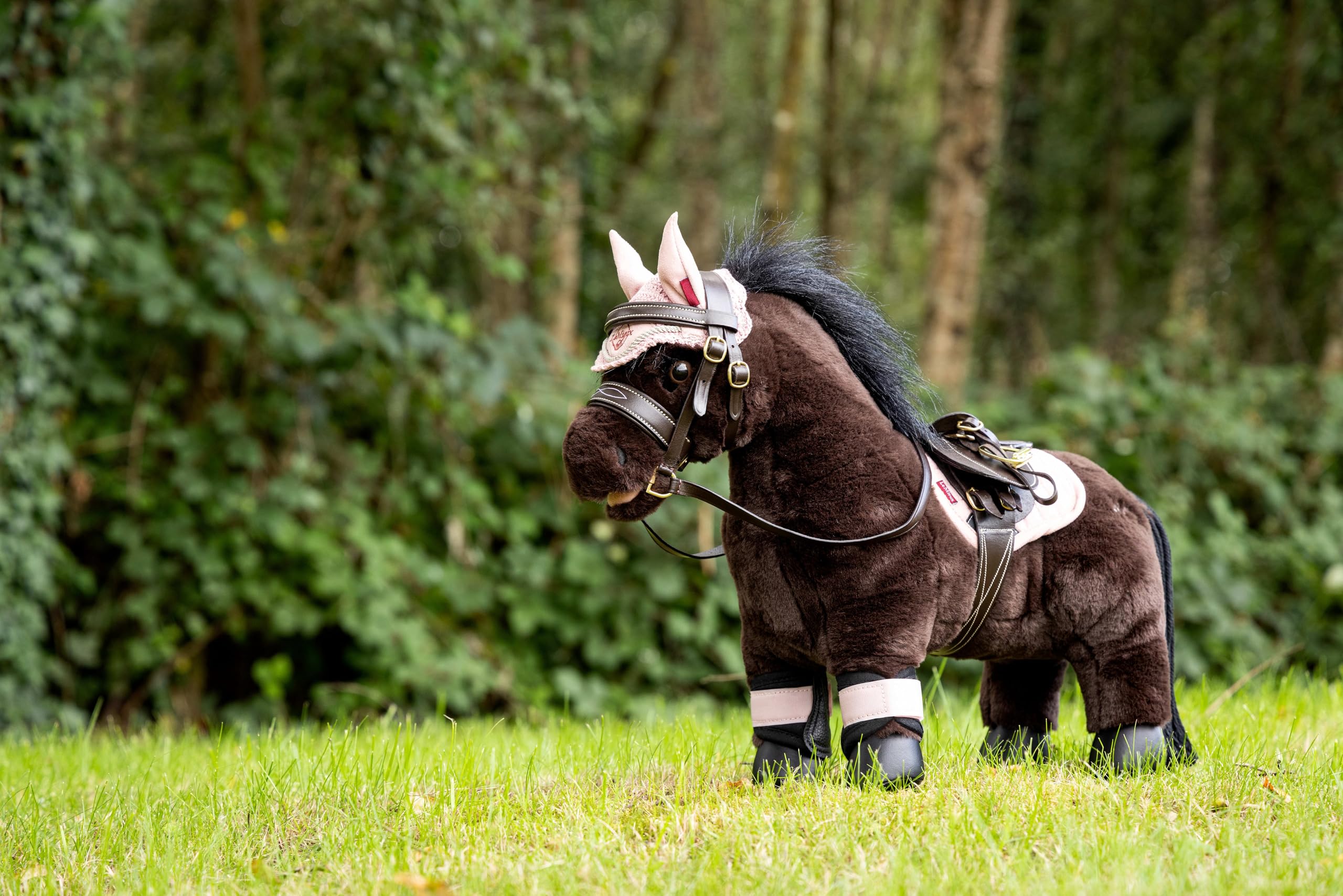 LeMieux Sella giocattolo per pony, in pelle a grana fine, adatta per bambini dagli 8 anni in su, colore: Marrone
