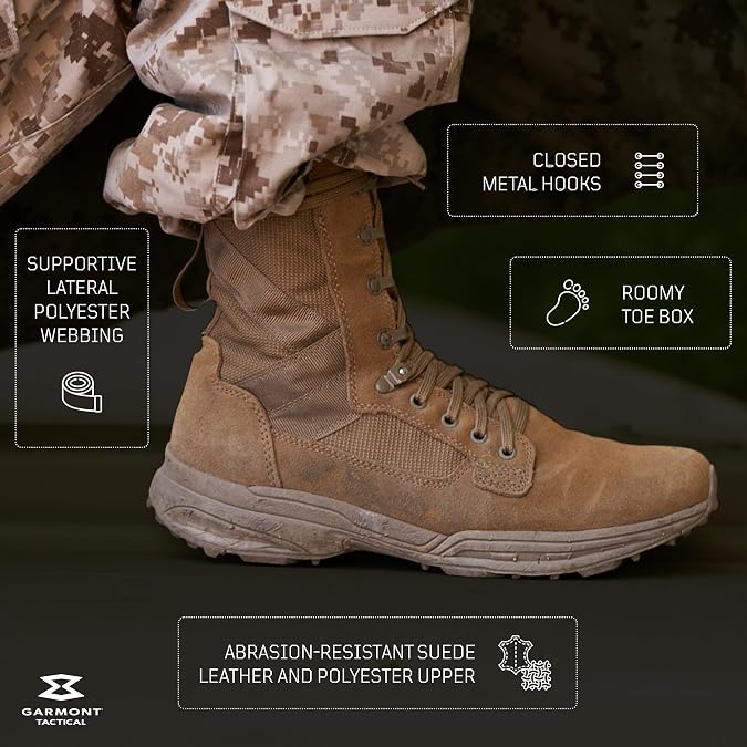 GARMONT Tactical Men's T 8 NFS 670 Lightweight High Performance Military Suede Leather Boots, Coyote, 8