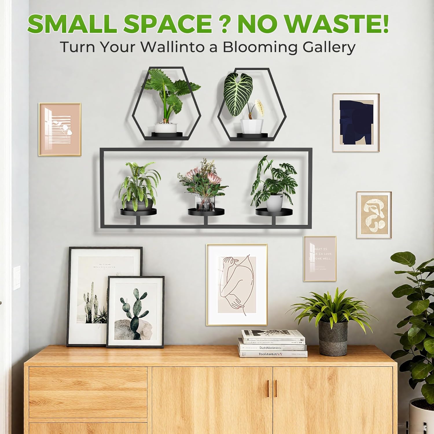 Wall Planters for Indoor Plants, Plant Frames Wall Decor Living Room Plant Stand Hanging Wall Plants Holder to Hold Large Pots Wall Plant Hanger Window Plant Shelves for Outdoor Entryway