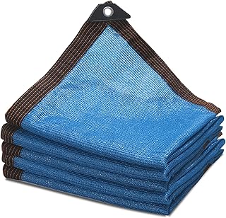 90% Anti-UV Sunblock Shade Cloth Net,Blue Garden Shade Mesh Tarp,Breathable 18-Pin Shade Fabric,Sun Shade Sail with Grommets,Shade Netting for Swimming Pool Courtyard (6x9m/20x30ft)