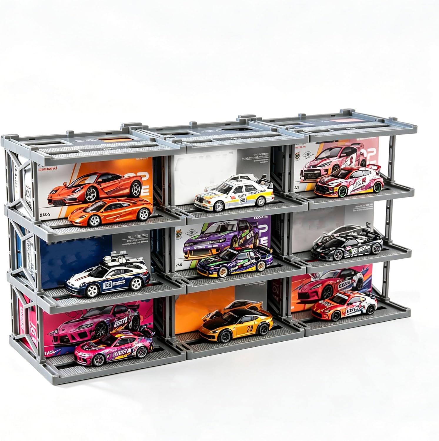 Display Case for Minigt ,1/64 Modular Display Garage Model Storage Box