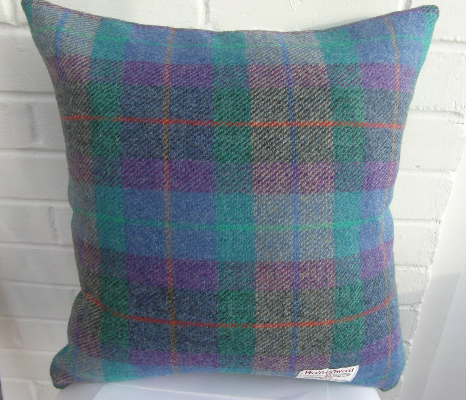 Harris Tweed Cushion Cover. Handmade. 18in x 18in ref.cc241/18