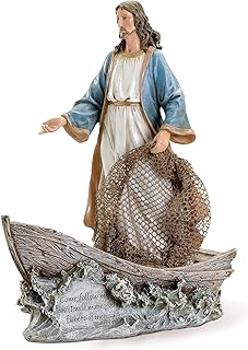 Joseph's Studio by Roman - Christ The Fisherman Figure, Life of Christ, Renaissance Collection, 11.25" H, Resin and Stone, Religious Gift, Decoration