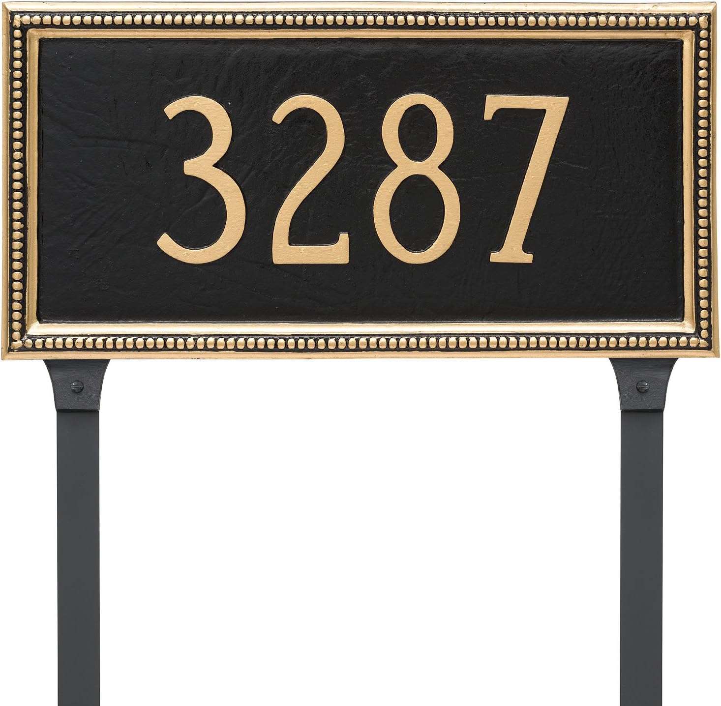 Montague Metal Products - Personalized Cast Metal Address plaque - Verona Rectangle Plaque - One Line Address Sign - Made in the USA - Display your address and street name - House number sign- WALL or LAWN mount