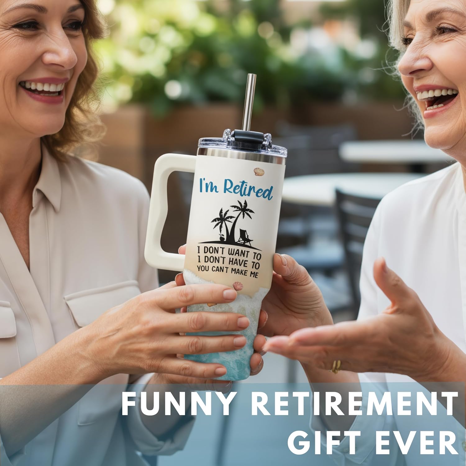 I'm Retired Tumbler, Retired Not My Problem Anymore - Happy Retirement Gifts for Women 2025, Retired Mug Present Ideas, Coworker Leaving Gifts, Retirement Cup for Mom, Teacher, Colleague, Boss, Nurse - Image 3
