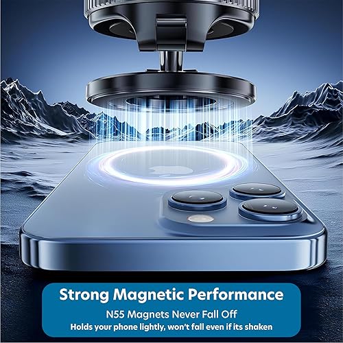 Miniatura 4 de Soporte magnético de vacío para tu automóvil, soporte de ventosa Magsafe ajustable de 360, soporte de teléfono celular para cochegimnasioespejo,