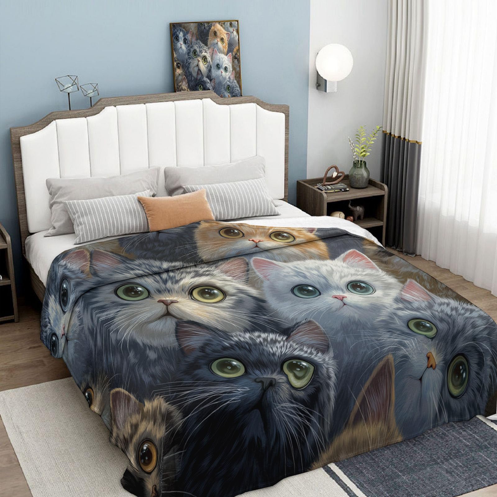 Couverture en flanelle 220x240cm anti-froid pour grands lits et canapés familiaux
