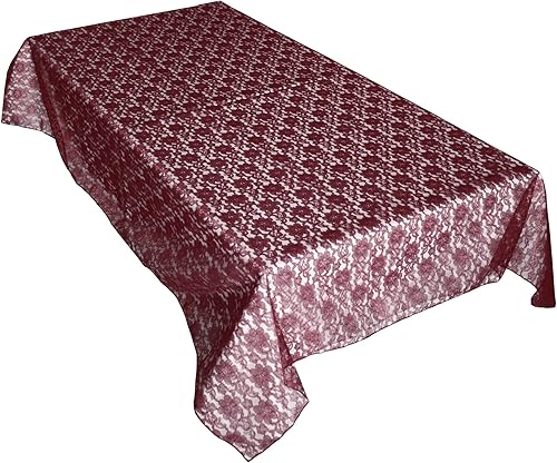 Miniatura 8 de Zen Creative Designs Mantel de encaje floral para cocina, fiesta, eventos, boda, decoración de mesa (58 x 96 pulgadas, beige)