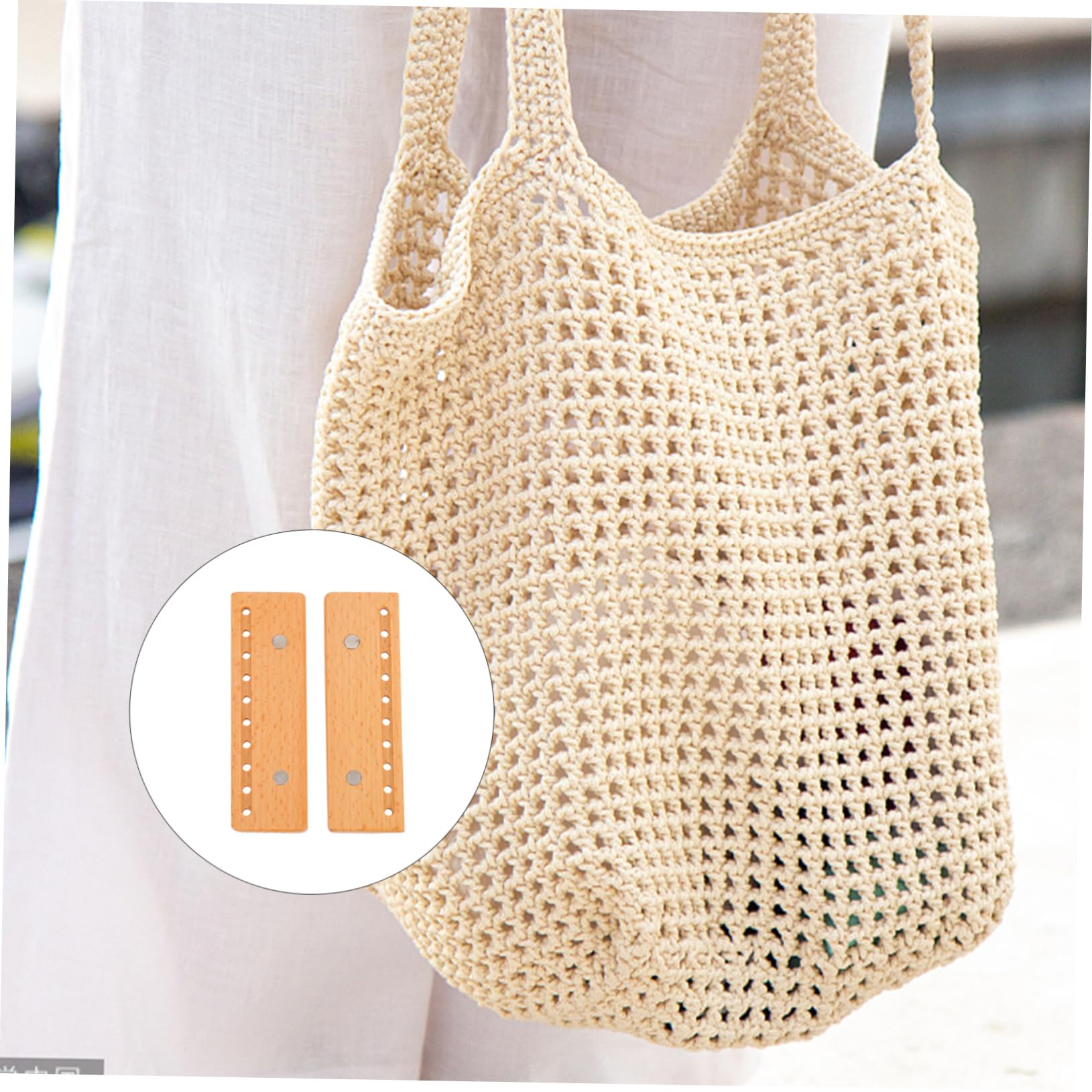 DOITOOL 10 Piezas Clips magnéticos de Madera Sling Bag bandoleras Insignia de identificación Monedero de Cuero decoración Bolsos Hebillas de Equipaje Bolsa Hebilla Decorativa agujerito