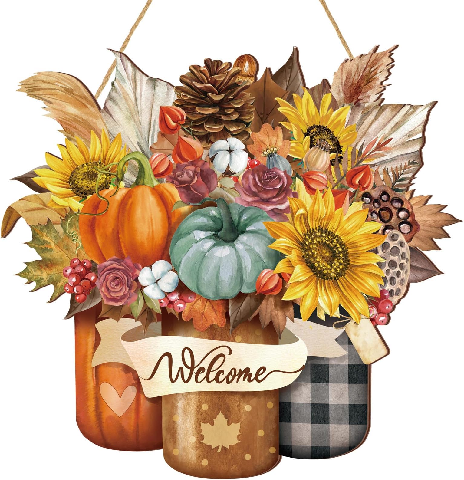 Thanksgiving Fall Gnome Door Sign Decor Gnomes