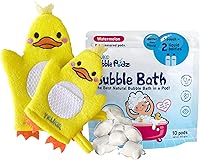 Vista 1 de TruKid Juego de sandía Bubble Podz & BubbleGlove - Cápsulas de baño de burbujas y 2 guantes de lavado para niños pequeños y niños