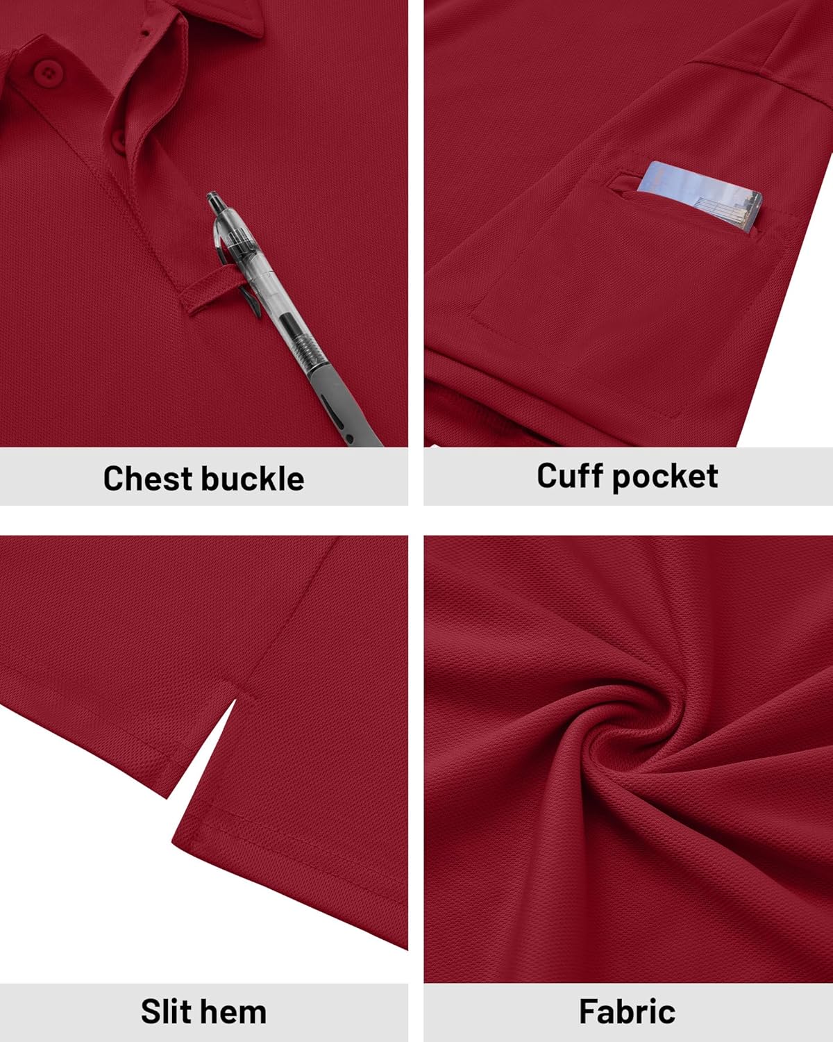 DEMEANOR Mens Golf Polo Shirts Short Sleeve Tennis Sports Tactical Business Casual Athletic Polos Collared Shirt - Image 7