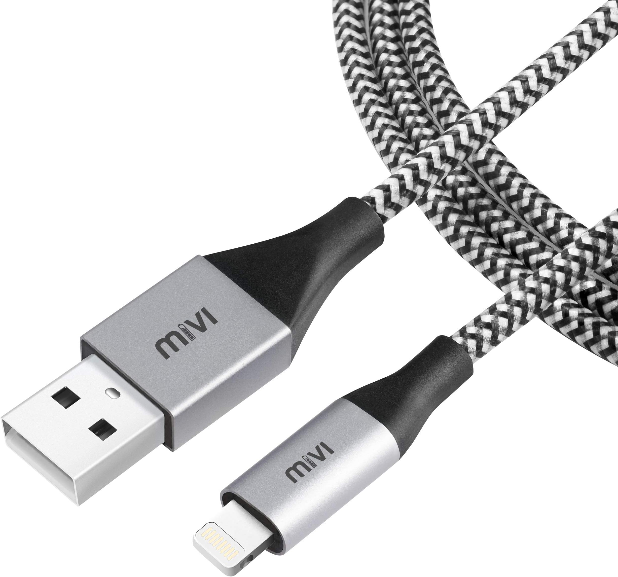 Mivi LC6B Lightning Cable - 6 Feet - (Black)