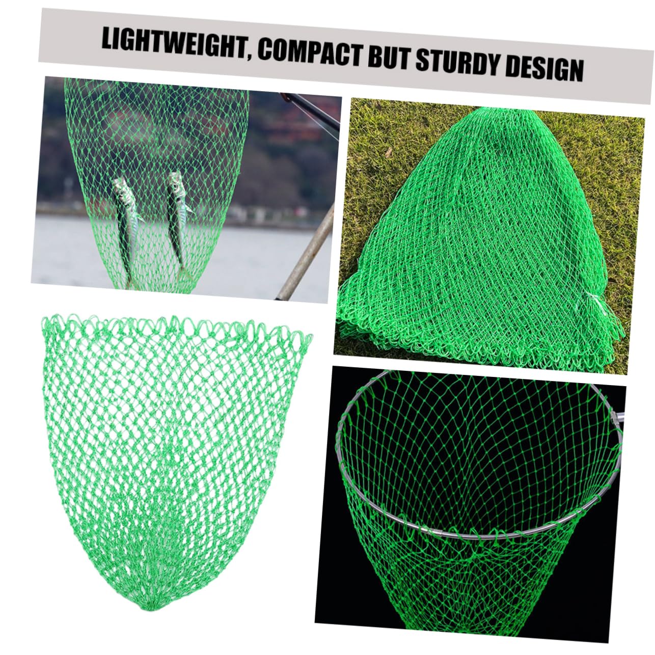 Abaodam Bolding Web Web Web catturare stagno Maglia netto Piccola rete da pesca rete da pesca con manico accessorio per la pesca rete per pesci d'acquario reti da pesca nylon Verde