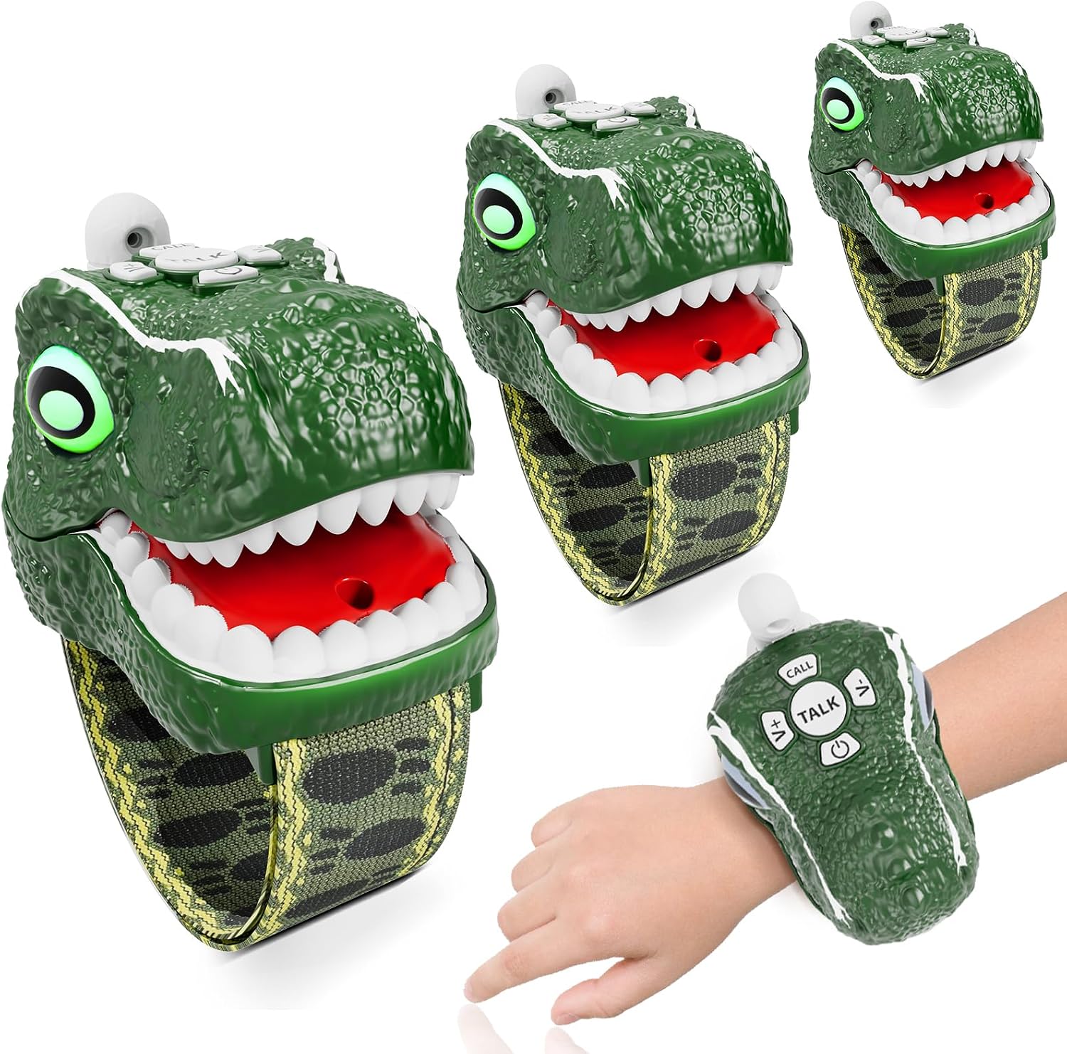 Gleamkid Dinosaur Walkie Talkies pour Enfants - 2 Pack, Jouets De Camping pour Garçons 3-12 Ans, Longue Portée, Communication Claire, Walkie Talkies Au Poignet avec Lanière Couleur Orange Gleamkid Dinosaur Walkie Talkies pour Enfants - 2 Pack, Jouets De Camping pour Garçons 3-12 Ans, Longue Portée, Communication Claire, Walkie Talkies Au Poignet avec Lanière Couleur Orange
