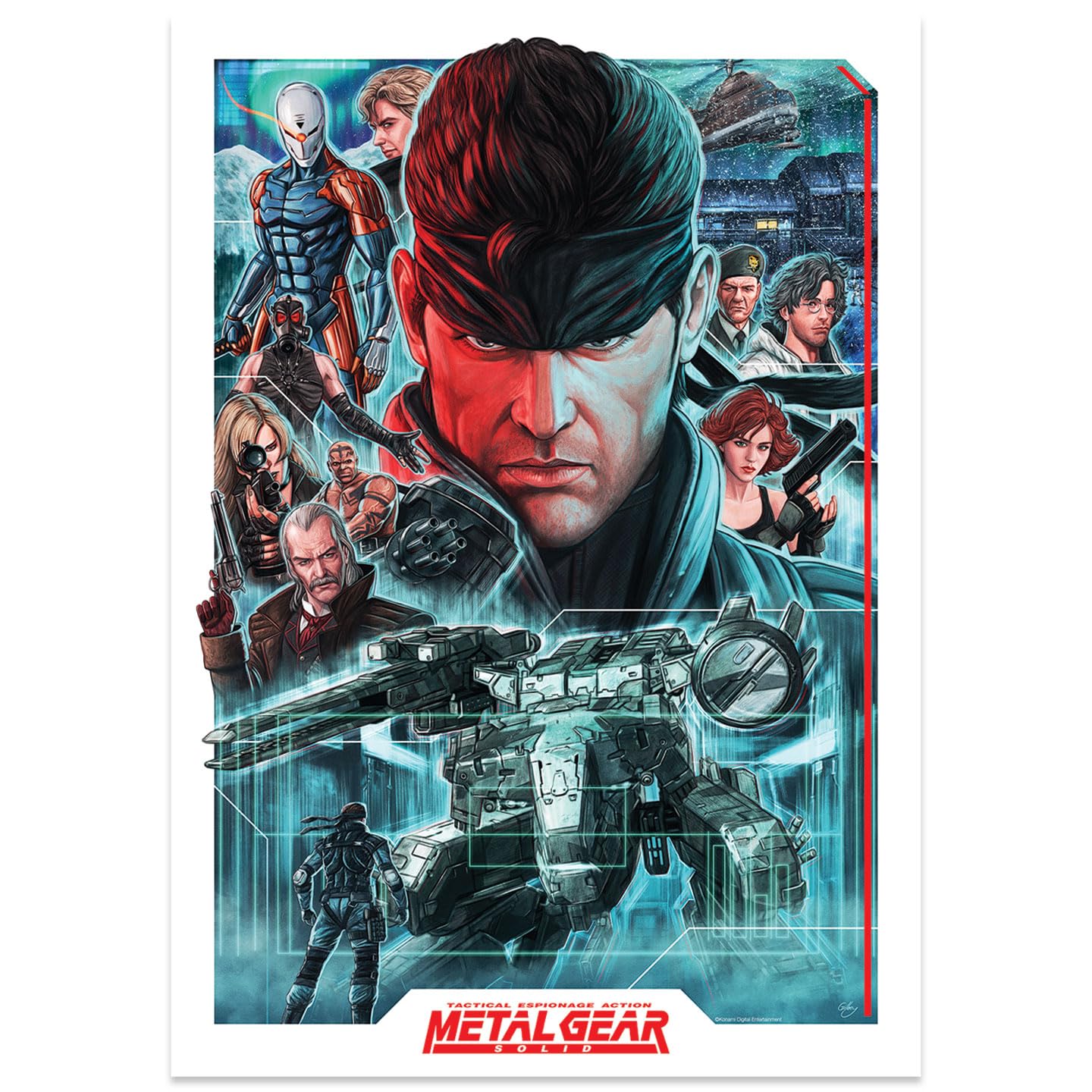 Œuvre d'art Metal Gear Solid en édition limitée FaNaTtik format A3