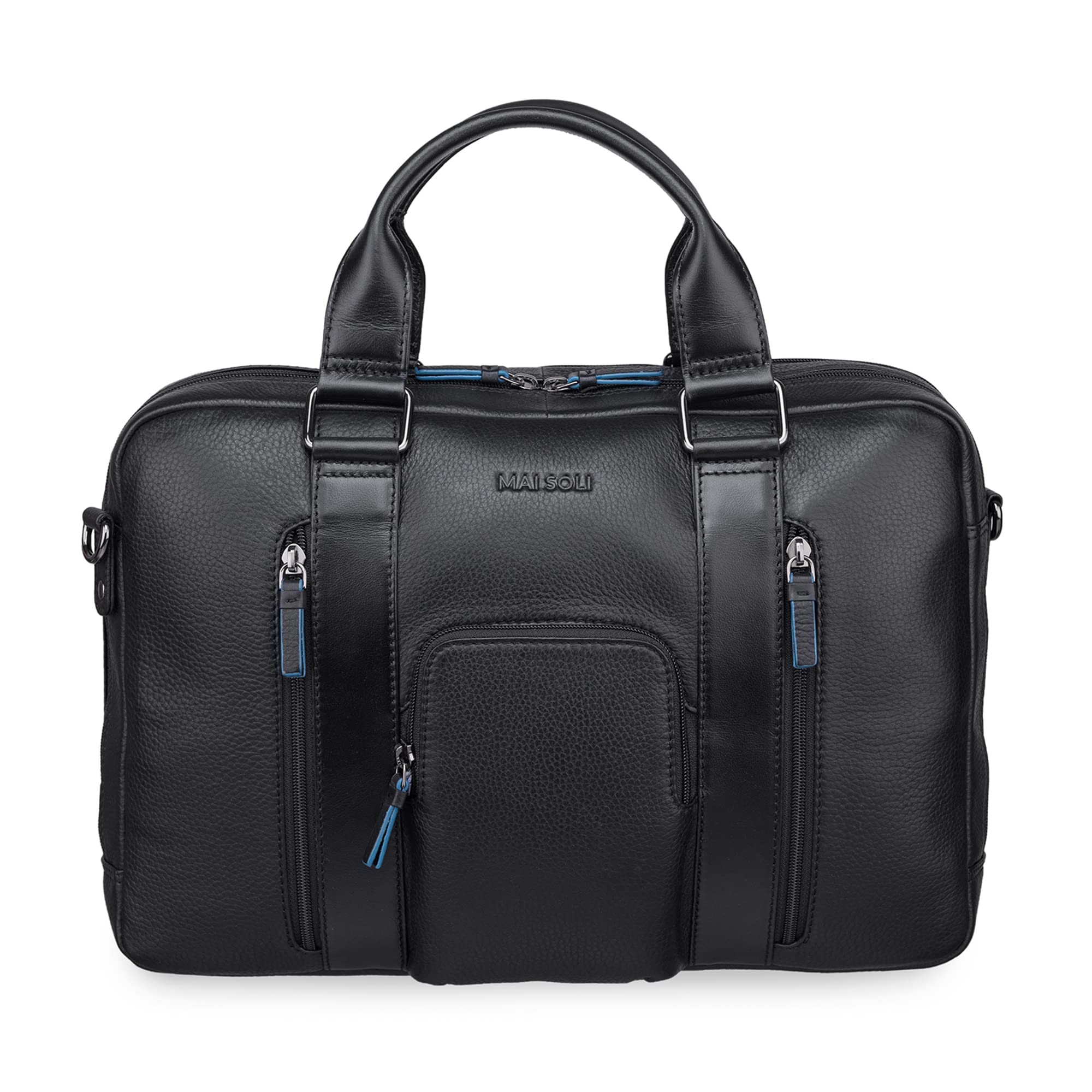 MAI SOLI Chester Genuine Leather Laptop Bag For Men, Double Zip Laptop Messenger Bag with Shoulder Strap, Convertible Backpack For Office And Travel, Fits upto 15.6 -inch laptop - Black (B0C3ZX4M8K) Amazon Price History, Amazon Price Tracker