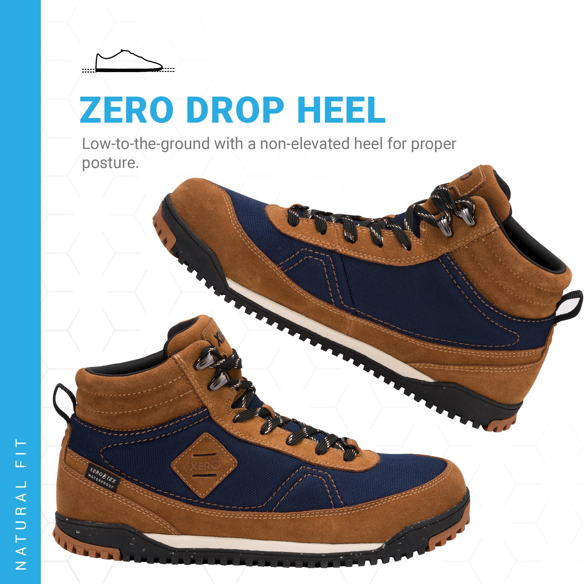 Xero Shoes Ridgeway wasserdichter Wanderschuh für Herren, ultraleicht, Zero Drop Boot