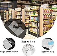 Vista 4 de 300 pestañas adhesivas transparentes para colgar, etiquetas autoadhesivas de 1.65 x 1.06 pulgadas, pestañas colgantes de plástico resistente