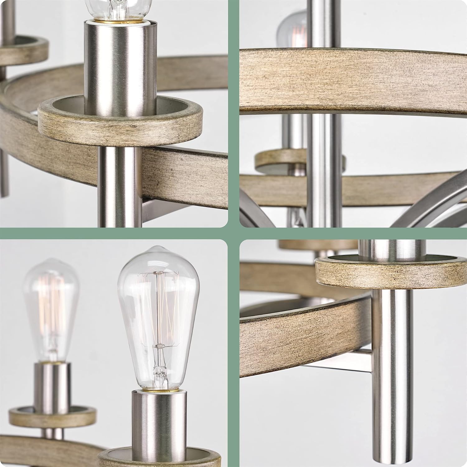 Black Friday - 60% OFF Kira Home Willow 22 5-Light Modern Farmhouse Chandelier, Adjustable Hanging Height, Smoked Birch Wood Style + Brushed Nickel Finish Get Discount Offer Kira Home Willow 22 5-Light Modern Farmhouse Chandelier, Adjustable Hanging Height, Smoked Birch Wood Style + Brushed Nickel Finish