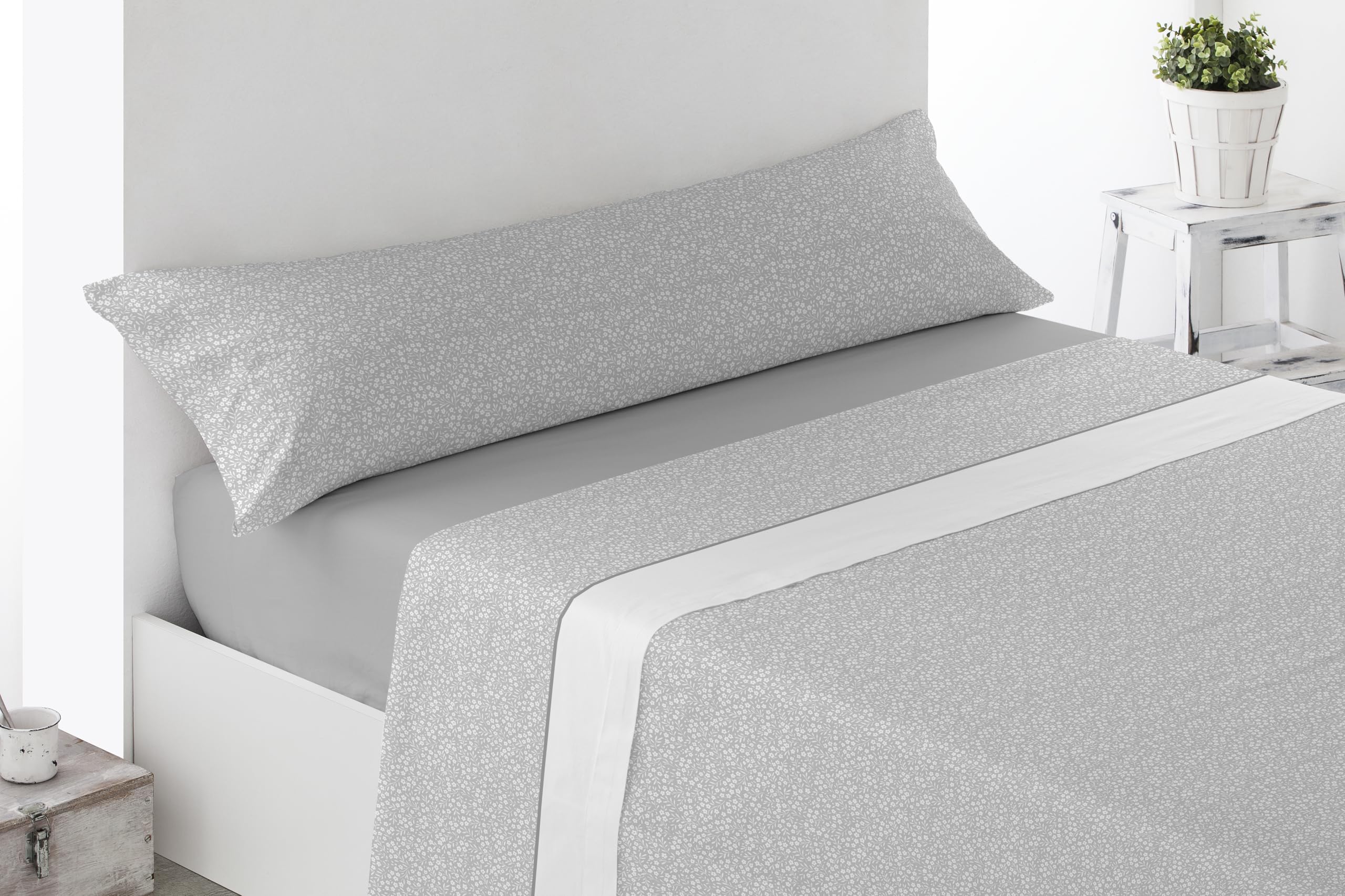 Parure de lit 4 pièces drap-housse ajustable drap plat lit 180x200