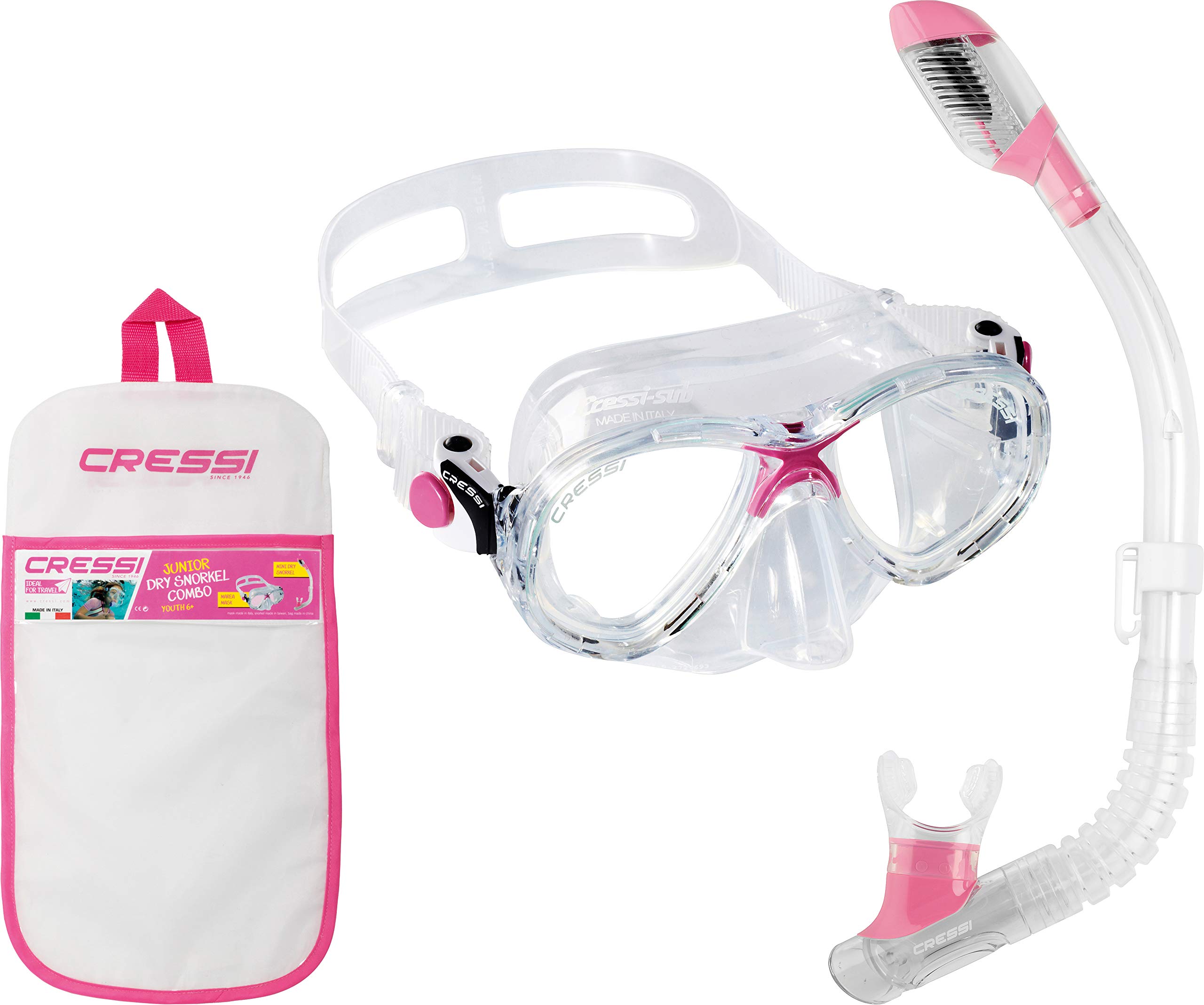 Cressi Marea VIP Junior Snorkelling Set Pink DM1000064 Colour - Clear/Pink
