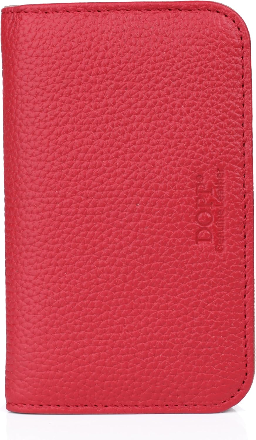 Dopp® Pik-Me-Up® Leather Snap Card Case, All-in-One RFID Blocking Small Wallet for Women, Cognac
